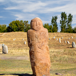 Burana Tower statues